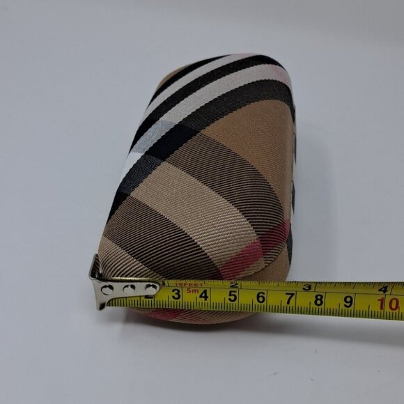 NEW Burberry Sunglasses Case 2 PACK SET OF 2 Glasses Beige Nova Check 6" x 2.5" - Picture 7 of 8